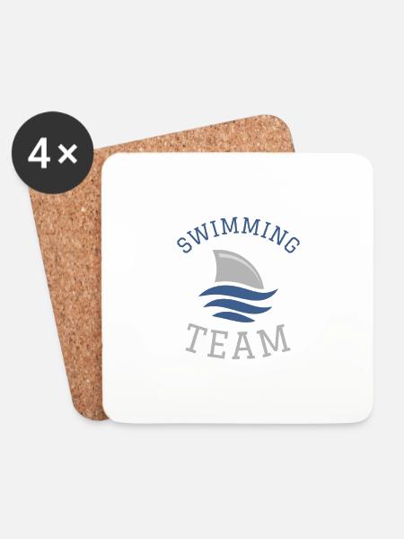 Schwimmverein Swimming Team - Untersetzer (4er-Set) - Weiß