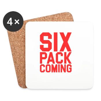 Six Pack Coming Soon 28 - Coasters (set of 4) - white - Front