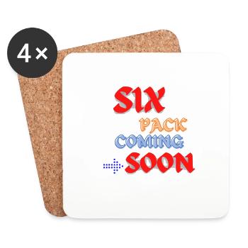 Six Pack Coming Soon 34 - Coasters (set of 4) - white - Front
