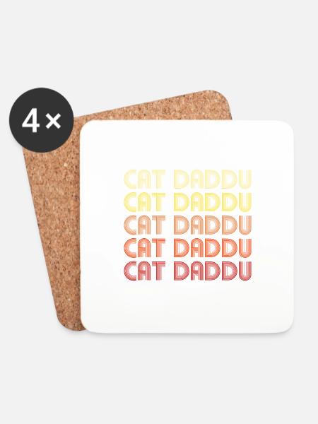 Cat Daddu - Coasters (set of 4) - white
