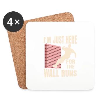 I'm Just Here For The Wall Runs Parkour Traceur - Untersetzer (4er-Set) - Weiß - Vorne
