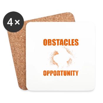 I Don't See Obstacles I See Opportunity Traceur P - Coasters (set of 4) - white - Front