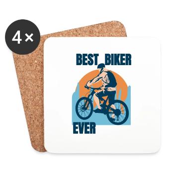 Best biker ever - Coasters (set of 4) - white - Front