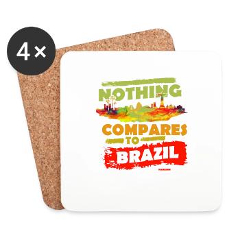 Brasilien Rio de Janeiro Südamerika Geschenk - Untersetzer (4er-Set) - Weiß - Vorne