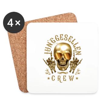 junggesellen abschied crew skelett party - Untersetzer (4er-Set) - Weiß - Vorne