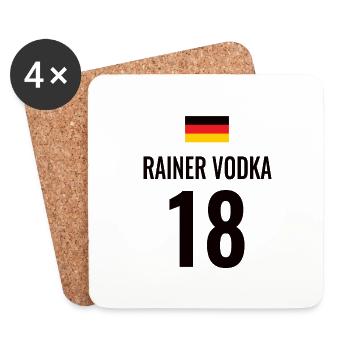 Fußball Sauf Trikot Deutschland Mallorca Gruppen - Untersetzer (4er-Set) - Weiß - Vorne