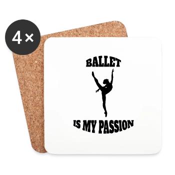 Ballerina Tänzerin Ballett Geschenk Tanzkurs Tanz - Untersetzer (4er-Set) - Weiß - Vorne