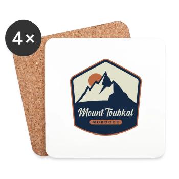 Mount Toubkal - Morocco - Coasters (set of 4) - white - Front