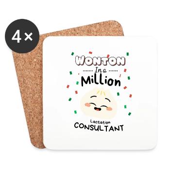 Humor lactation consultant breastfeeding support - Coasters (set of 4) - white - Front