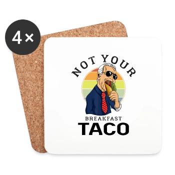 Nicht Ihr Frühstück Taco Funny Jill Breakfast Taco - Untersetzer (4er-Set) - Weiß - Vorne