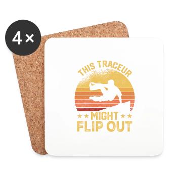 Ce Traceur pourrait retourner Parkour Free Running - Dessous de verre (lot de 4) - blanc - Devant