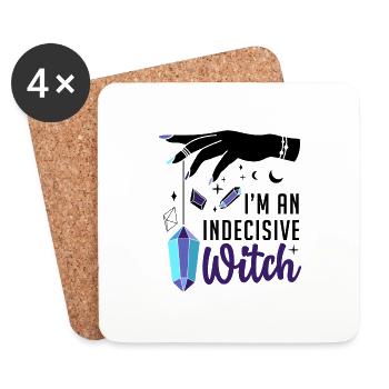 Witch Pendulum Divination Fortune Tellers - Coasters (set of 4) - white - Front