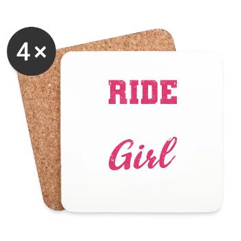 Dirt Bike Rider Motocross Enduro Bikers Ride Like - Dessous de verre (lot de 4) - blanc - Devant