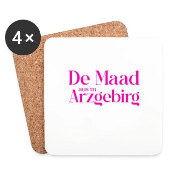 De Maad ausm Arzgebirg - Untersetzer (4er-Set) - Weiß - Vorne
