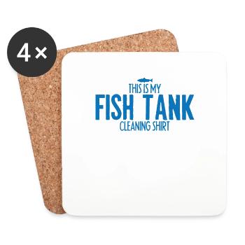 Fisch-Tanks - Untersetzer (4er-Set) - Weiß - Vorne