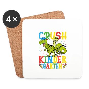 Je Suis Prêt À Écraser Le Jardin D'enfants - Dessous de verre (lot de 4) - blanc - Devant