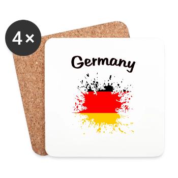 Germany Kleks Deutschland - Untersetzer (4er-Set) - Weiß - Vorne