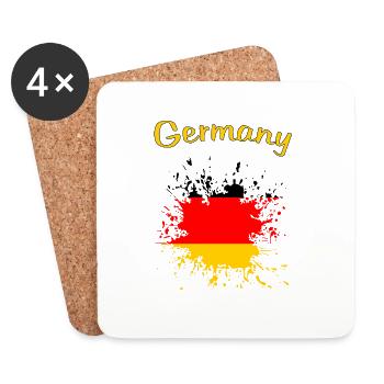 Germany Deutschland - Untersetzer (4er-Set) - Weiß - Vorne