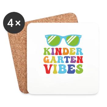 Vibes De Maternelle - Dessous de verre (lot de 4) - blanc - Devant