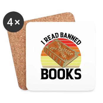 I Read Banned Books 38 - Untersetzer (4er-Set) - Weiß - Vorne