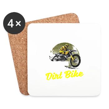 Funny Motocross Bikers In My Head I'm Riding My - Coasters (set of 4) - white - Front