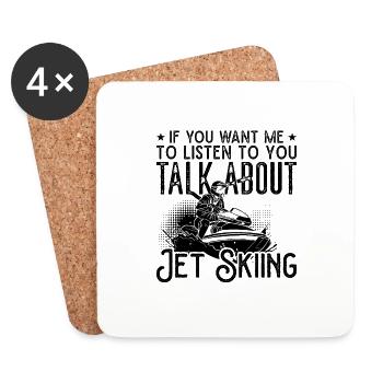 Jetski Holiday Water Sports Sea Summer Gift Idea - Coasters (set of 4) - white - Front
