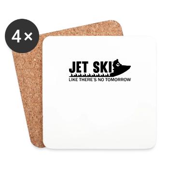 Jetski Water Sports Summer Lake Holiday Gift Idea - Coasters (set of 4) - white - Front