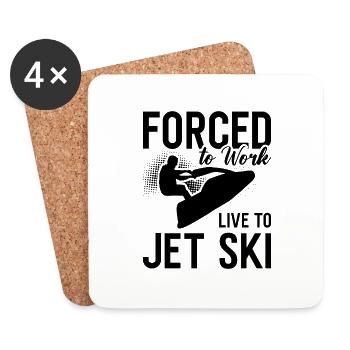 Jetski Water Sports Sea Holiday Summer Gift Idea - Coasters (set of 4) - white - Front