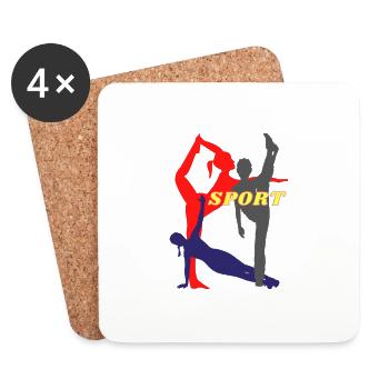SPORT - Dessous de verre (lot de 4) - blanc - Devant