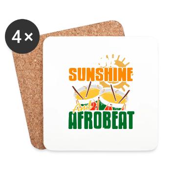 I Just Love Sunshine & Afrobeat Awesome T-Shirt - Untersetzer (4er-Set) - Weiß - Vorne