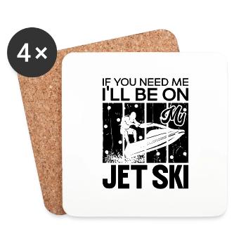 Jetski Wassersport Urlaub Sommer Cool Geschenkidee - Untersetzer (4er-Set) - Weiß - Vorne