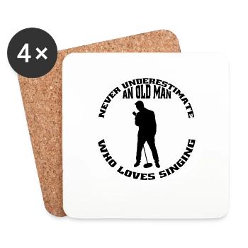 Singer Band Musicians Singing Singing Hobby Singer - Coasters (set of 4) - white - Front