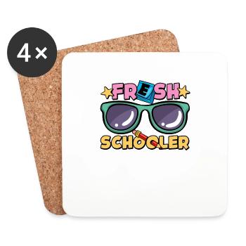 Preschool Kids Back to School Fresh Schooler - Untersetzer (4er-Set) - Weiß - Vorne