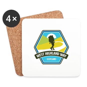 West Highland Way - Scotland - Coasters (set of 4) - white - Front