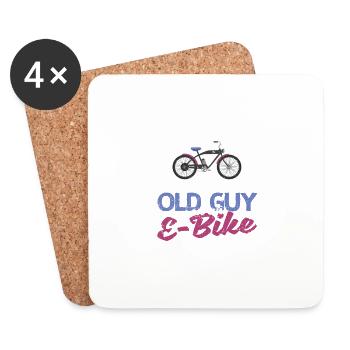 Electric bike Never underestimate a - Coasters (set of 4) - white - Front