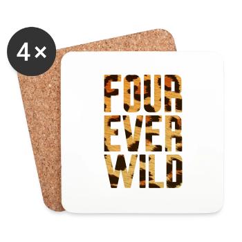 Four Ever Wild 27 - Untersetzer (4er-Set) - Weiß - Vorne