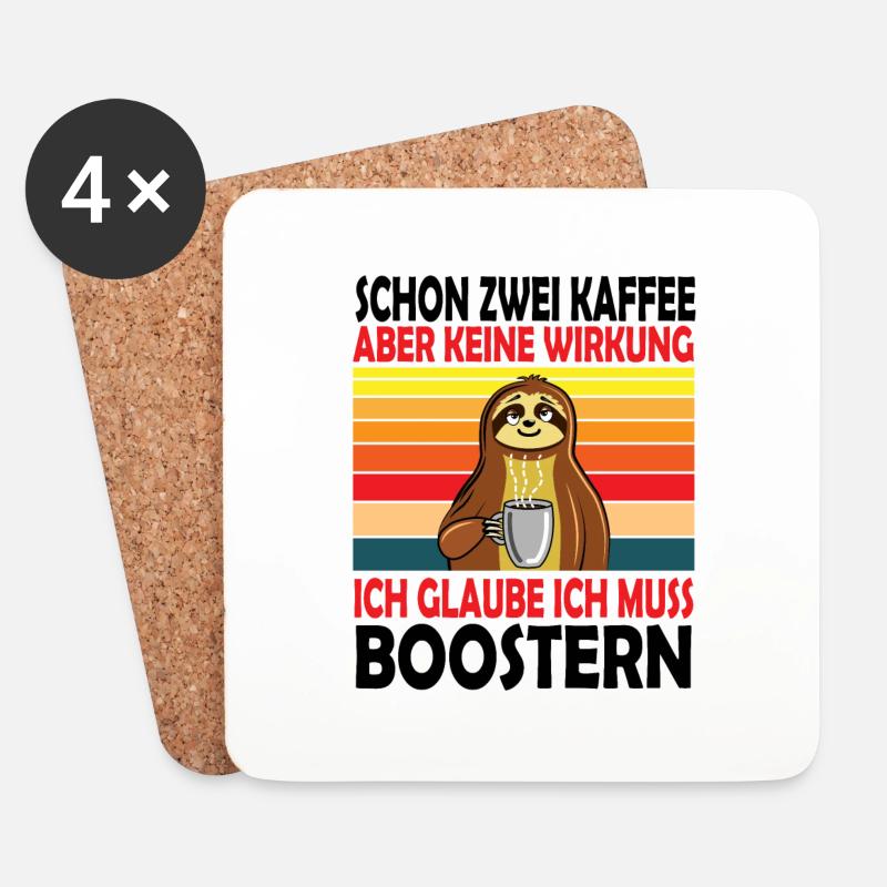 Kaffee Büro Arbeitskollege Sarkasmus Humor Fun - Untersetzer (4er-Set) - Weiß