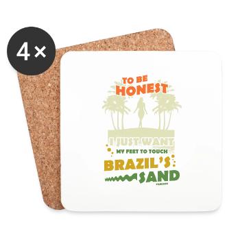 Brasilien Rio de Janeiro Südamerika Geschenk - Untersetzer (4er-Set) - Weiß - Vorne