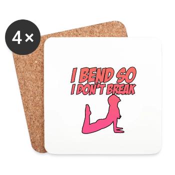I Bend So I Don't Break 2 - Coasters (set of 4) - white - Front
