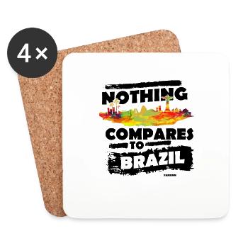Brasilien - Untersetzer (4er-Set) - Weiß - Vorne
