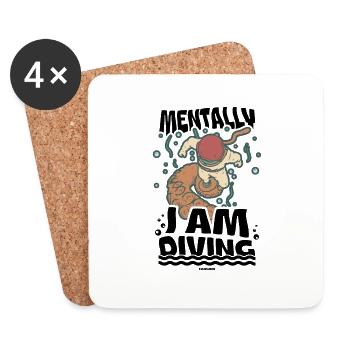 Diving Scuba Instructor Holiday Summer Gift - Coasters (set of 4) - white - Front