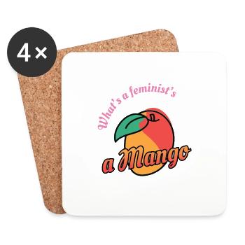 Frauen Gleichberchtigung Design und Feminist - Untersetzer (4er-Set) - Weiß - Vorne