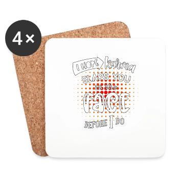 J’espère que KARMA vous giflera avant moi - Dessous de verre (lot de 4) - blanc - Devant