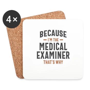Medical Examiner Job Occupation - Coasters (set of 4) - white - Front