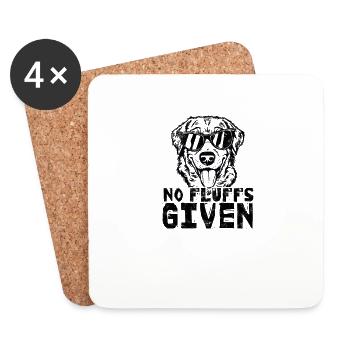 No fluffs given - cocker spaniel - Coasters (set of 4) - white - Front