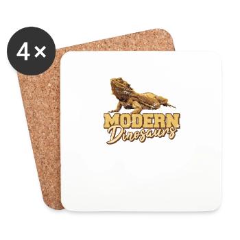 Modern Dinosaurs Bearded Dragon Lovers Beardie Lov - Coasters (set of 4) - white - Front