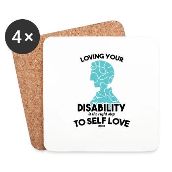 Autism Puzzle Asperger Syndrome - Coasters (set of 4) - white - Front