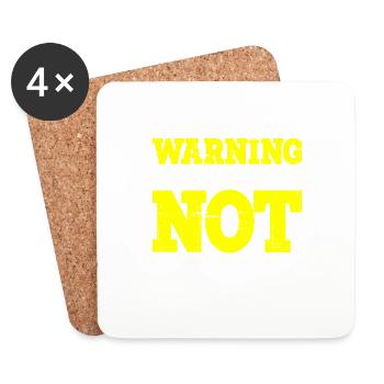 Warning I'm Not Listening 26 - Coasters (set of 4) - white - Front