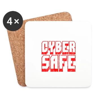 Better Cyber Safe Than Sorry 3 - Untersetzer (4er-Set) - Weiß - Vorne