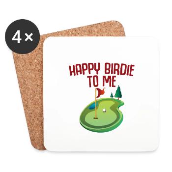 Happy Birdie To Me 2 - Untersetzer (4er-Set) - Weiß - Vorne